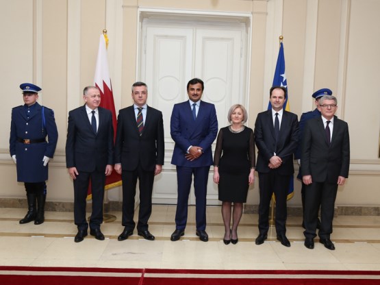 Members of the Collegium of both Houses of the BiH Parliamentary Assembly met with the Emir of Qatar Sheikh Tamim Bin Hamad Al-Thani 